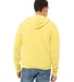 BELLA+CANVAS 3739 Unisex Poly-Cotton Fleece Hoodie in Yellow back view