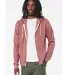 BELLA+CANVAS 3739 Unisex Poly-Cotton Fleece Hoodie in Heather mauve side view