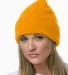 3825 Bayside Knit Cuff Beanie in Gold front view