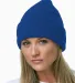 3825 Bayside Knit Cuff Beanie in Royal blue front view