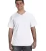 3930V Fruit of the Loom Adult Heavy Cotton HDV-Nec WHITE front view