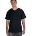 3930V Fruit of the Loom Adult Heavy Cotton HDV-Nec BLACK front view