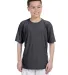 42000B Gildan Youth Core Performance T-Shirt in Charcoal front view