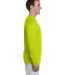 42400 Gildan Adult Core Performance Long-Sleeve T- in Safety green side view