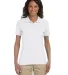 437W Jerzees Ladies' Jersey Polo with SpotShield in White front view