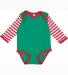 4411 Rabbit Skins Infant Baby Rib Long-Sleeve Cree in Kl/ rd/ rd wh st front view