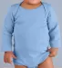4411 Rabbit Skins Infant Baby Rib Long-Sleeve Cree in Light blue front view