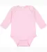 4411 Rabbit Skins Infant Baby Rib Long-Sleeve Cree in Pink front view