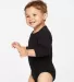 4411 Rabbit Skins Infant Baby Rib Long-Sleeve Cree in Black side view