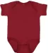 4424 Rabbit Skins Infant Fine Jersey Creeper in Cardinal blkout front view