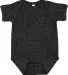 4424 Rabbit Skins Infant Fine Jersey Creeper in Black leopard front view