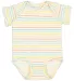 4424 Rabbit Skins Infant Fine Jersey Creeper in Sunkissed stripe front view