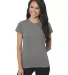 4990 Bayside Ladies' Fashion Jersey Tee in Charcoal front view