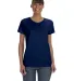 5000L Gildan Missy Fit Heavy Cotton T-Shirt in Navy front view