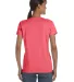 5000L Gildan Missy Fit Heavy Cotton T-Shirt in Coral silk back view