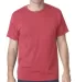 5010 Bayside Adult Heather Jersey Tee in Heather red front view