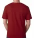 5040 Bayside Adult Short-Sleeve Cotton Tee in Cardinal back view