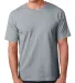 5040 Bayside Adult Short-Sleeve Cotton Tee in Dark ash front view