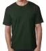 5040 Bayside Adult Short-Sleeve Cotton Tee in Hunter green front view