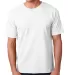 5040 Bayside Adult Short-Sleeve Cotton Tee in White front view