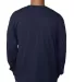 5060 Bayside Adult Long-Sleeve Cotton Tee in Light navy back view