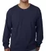 5060 Bayside Adult Long-Sleeve Cotton Tee in Light navy front view