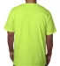 5070 Bayside Adult Short-Sleeve Cotton Tee with Po in Lime green back view