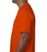 5070 Bayside Adult Short-Sleeve Cotton Tee with Po in Bright orange side view