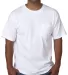 5070 Bayside Adult Short-Sleeve Cotton Tee with Po in White front view