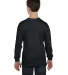 5400B Gildan Youth Heavy Cotton Long Sleeve T-Shir in Black back view