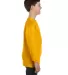5400B Gildan Youth Heavy Cotton Long Sleeve T-Shir in Gold side view