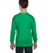 5400B Gildan Youth Heavy Cotton Long Sleeve T-Shir in Irish green back view