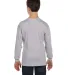 5400B Gildan Youth Heavy Cotton Long Sleeve T-Shir in Sport grey back view