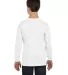 5400B Gildan Youth Heavy Cotton Long Sleeve T-Shir in White back view