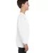 5400B Gildan Youth Heavy Cotton Long Sleeve T-Shir in White side view