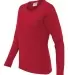 5400L Gildan Missy Fit Heavy Cotton Fit Long-Sleev RED side view