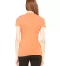 BELLA 6035 Womens Deep V-Neck T-shirt in Coral back view
