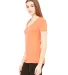 BELLA 6035 Womens Deep V-Neck T-shirt in Coral side view