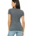 BELLA 6035 Womens Deep V-Neck T-shirt in Charcoal marble back view