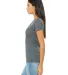 BELLA 6035 Womens Deep V-Neck T-shirt in Charcoal marble side view