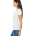 BELLA 6035 Womens Deep V-Neck T-shirt in White marble side view