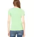 BELLA 6035 Womens Deep V-Neck T-shirt in Neon green back view