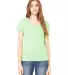 BELLA 6035 Womens Deep V-Neck T-shirt in Neon green front view