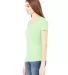 BELLA 6035 Womens Deep V-Neck T-shirt in Neon green side view