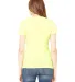 BELLA 6035 Womens Deep V-Neck T-shirt in Neon yellow back view