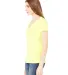 BELLA 6035 Womens Deep V-Neck T-shirt in Neon yellow side view