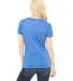 BELLA 6035 Womens Deep V-Neck T-shirt in True royal mrble back view