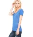 BELLA 6035 Womens Deep V-Neck T-shirt in True royal mrble side view