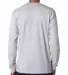 6100 Bayside Adult Long-Sleeve Cotton Tee in Ash back view