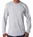 6100 Bayside Adult Long-Sleeve Cotton Tee in Ash front view